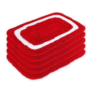 Imagem de Kit 5 Tapetes Frufru Multiuso 60cm x 40cm Decorativos em Malha - Rafal