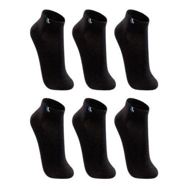 Imagem de Kit 6 Pares de Meiais Sport Cano Curto Lupo Algodão Original, Preto, M