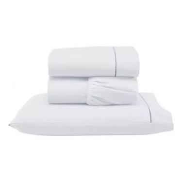 Imagem de Roupa de Cama Casal Queen 400 Fios Micropercal 3 Pçs Jogo de Lençol Ex