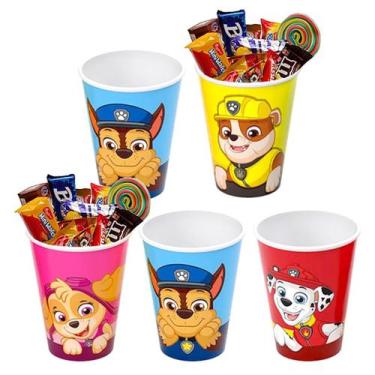 Imagem de Kit 5 Copos p/ Doces Lembrancinhas de Festa Patrulha Canina - Plasútil