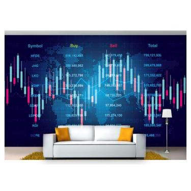 Imagem de Papel De Parede Tecnologia Finanças Computação Tec17 3M² - Você Decpra