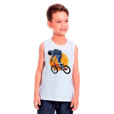 Imagem de Regata Infantil Branca Bike Bicicleta Ciclismo 02 - DESIGN CAMISETAS, 