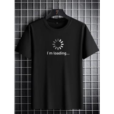 Imagem de Camiseta Im Loading Estou Carregando Manga Curta Estampada - Versatto,
