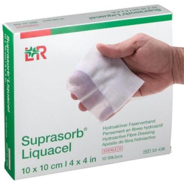 Imagem de Curativo Suprasorb Liquacel Hidrofibra 10cm X 10cm - 1 unidade - Lohma