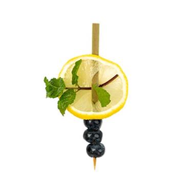 Imagem de Palitos de bambu de 12 cm, 1000 palitos de aperitivo de ponta afiada – robustos, resistentes a rachaduras, palitos de madeira de bambu natural, sustentáveis, para aperitivos ou guarnições