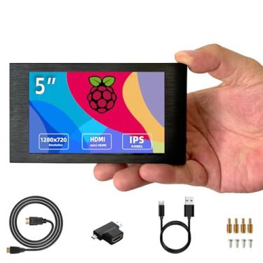 Imagem de VIEWMEI Monitor IPS de 5 polegadas Hdmi pequeno 1280 * 720 Mini tela LCD portátil para mini TV Box, PC Laptop compatível com Raspberry Pi Jetson Nano DIY PC case CPU GPU painel de monitor secundário