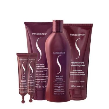 Imagem de Kit Senscience True Hue Inner CPR Home Care Ampola 2x25 (5 produtos)