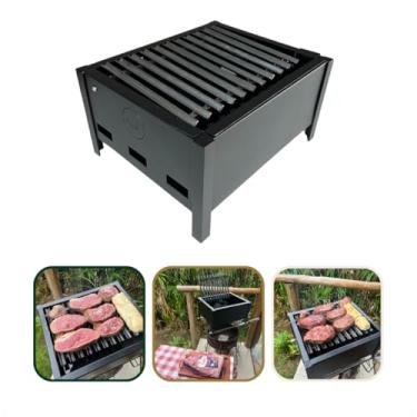 Imagem de Churrasqueira Portátil Com Grelha Parrilla Argentina Preta