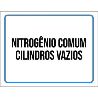 Imagem de Placa Sinalização - Nitrogênio Comum Cilindros Vazios 36X46