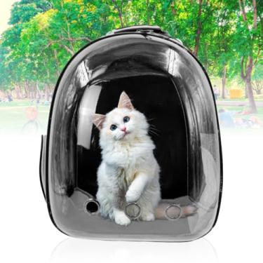 Imagem de Mochila De Transporte Para Gatos Cães Cachorro Transportar Carregar Astronauta Pet Transparente Visão Panorâmica Levar Passear Bolsa