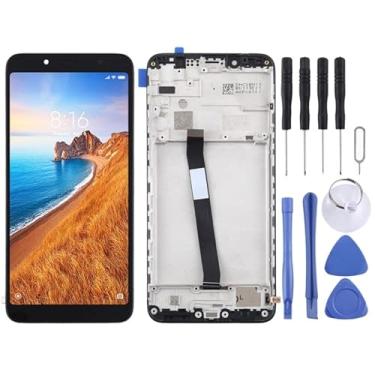 Imagem de Substituição da tela móvel Tela TFT LCD para o Digitalizador Xiaomi Redmi 7A Conjunto completo com quadro (preto) Ecrã LCD