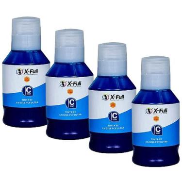 Imagem de Kit 04 Refil de Tintas para Canon GI-16 Ciano Para GX6010 - Xfull