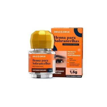 Imagem de Henna Para Designer de Sobrancelhas Della E Delle 1,5g Castanho Escuro