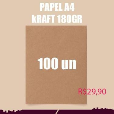 Imagem de Papel A4 Kraft Natural 180Gr - EuAmoLembrancinhas