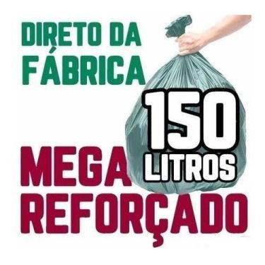 Imagem de Saco De Lixo 150 Litros 100 Un Verde Mega Reforçado - HIGIPACK