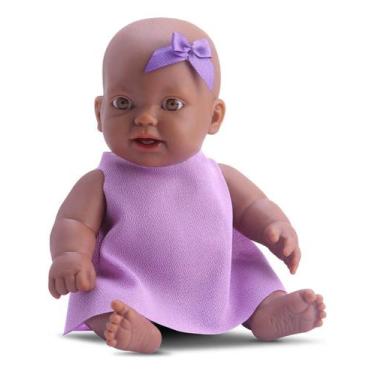 Imagem de Boneca Bebê Bambola Negra Bambolete Lacinho Roupinha Mini, Bambola Neg