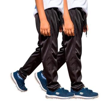 Imagem de Kit 2 Calça Infantil Helanca Flanelada Agasalho Lisa  - BEN20 PREMIUM,