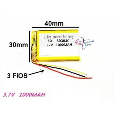 Imagem de Bateria 1000 Mah  3.7v  Com 3 Fios Fone  Xp300 - - KMIG