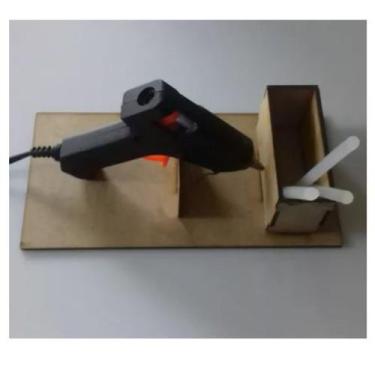 Imagem de Suporte Porta Cola Quente Mdf Artesanato - AGV Criações