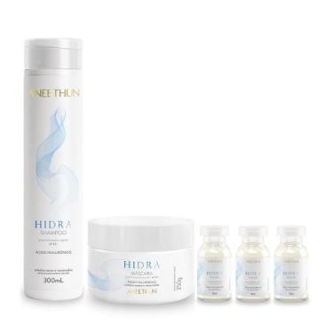 Imagem de Kit Aneethun Hidra - Shampoo 300ml + Máscara 250g + Ampolas 13ml (3Uni