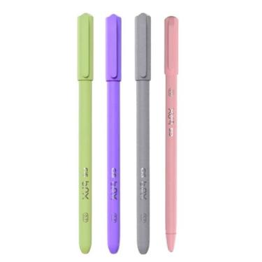 Imagem de Caneta Esferográfica 0.7mm BPX Ponta Fina Escrita Macia CiS, KIT 4 (PT