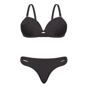Imagem de Kit 3 Conjunto Lingerie Calcinha E Sutiã Sexy Sensual Renda - Tayane, 