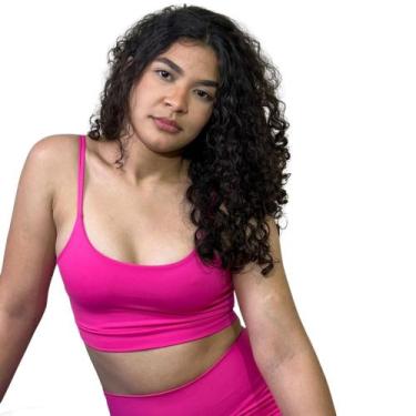 Imagem de Conjunto Legging e Top Poliamida Academia Cross Pilates - swg, Rosa, g