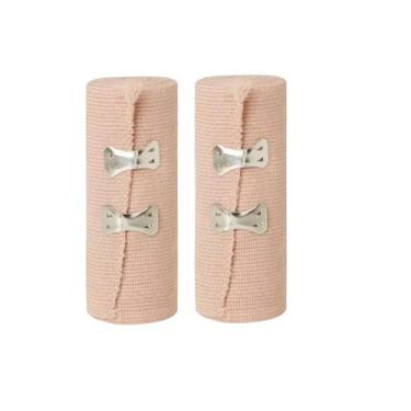 Imagem de KIT 02 UN FAIXA ELÁSTICA ATADURA COMPRESSÃO 10cmX1,3M (Embalagem Plást