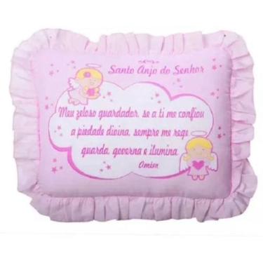 Imagem de Travesseiro Bebe Infantil Oração Santo Anjo Macio Enxoval - Multicente