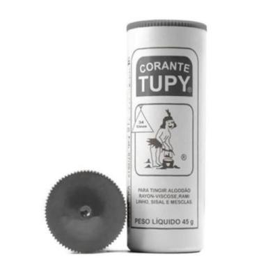 Imagem de 12 Corante para Tingir Tecidos Roupa Tupy 45g Diversas Cores, Cinza