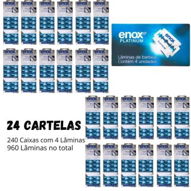 Imagem de Kit Com 24 Cx De Laminas Enox Platinum Duplo Fio Com 960 Unid