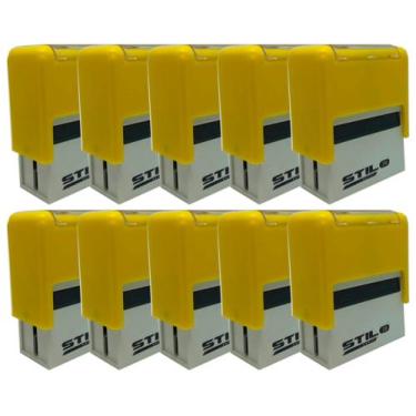 Imagem de 10 Carimbos Automáticos Stilo 20 - Só Aparelho, Amarelo