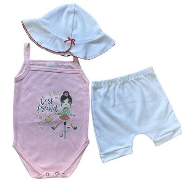 Imagem de Kit Conjunto body bebe mais boné ou chapéu - Imperdível - Jolen Baby, 