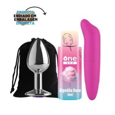 Imagem de Plug Anal Tamanho P  Gel Lubrificante Íntimo Com Sabor 30ml One Sex  V