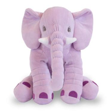 Imagem de Elefante Soninho de Pelúcia 45cm Anti-alérgico - Toybrink, Lilás