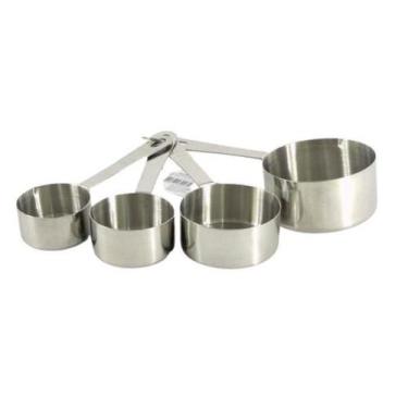 Imagem de Kit Medidores de Cozinha 4 peças Aço Inox Colher Xicara Copo - Unyhome