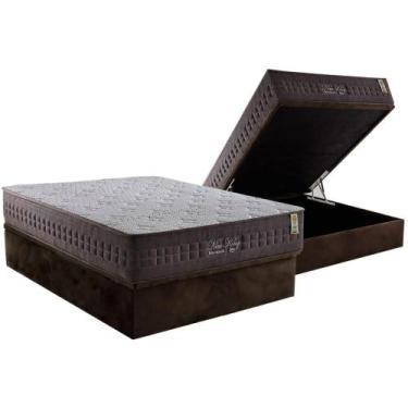 Imagem de Conjunto Box Baú Casal: Colchão Molas D Angelis Anjos Ensacadas New Ki