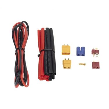 Imagem de Adaptador de conector fêmea macho EC3 XT60 em forma de T com fio de silicone 14AWG e tubos termorretráteis para bateria de lítio RC FPV