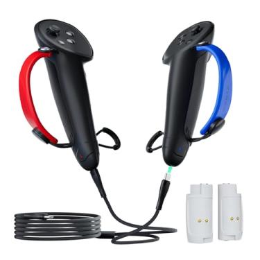 Imagem de ZYBER Rechargeable Controller Grips for Meta Quest 3S/3 Accessories, Silicone Controller Cover with Rechargeable Batteries and Charging Cable