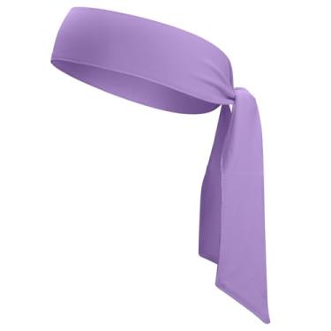 Imagem de Faixa de cabeça para homens e mulheres, faixa de transpiração esportiva ajustável, faixa de karatê, faixa de cabeça para treino com absorção de suor para esportes, corrida, tênis, ioga, futebol (44
