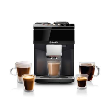 Imagem de Bosch Máquina de café expresso e café totalmente automática série 500 – Painel de controle de toque, mangueira de leite, moedor de cerâmica, usa grãos e café moído, 9 bebidas de um toque, em preto