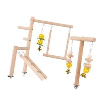 Imagem de IEUDNS pássaro playground playground suprimentos subir escadas mascar brinquedos periquito jogar suporte para pequenos periquitos budgie araras
