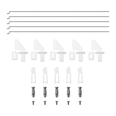 Imagem de The Lord of the Tools 15Pcs Fixed Wing Airplane Control Horn Kit 1.2 X 200mm Pushrod 1.3mm Pushrods Connector Control Horn Accessories for RC Model Airplanes RC Helicopter