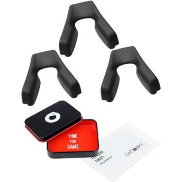 Imagem de OWORK 3 pares de protetores de nariz para óculos de sol de silicone ultra macio para Oakley Flight Jacket OO9401/Field Jacket OO9402, kit de reposição para óculos antiderrapantes push-in preto