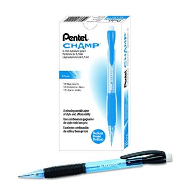 Imagem de Pentel Lapiseira AL17C Champ, 0,7 mm, cano azul, dúzia