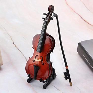 Imagem de Ornamentos de Modelo de Instrumento Musical de Réplica de Violoncelo Em Miniatura para Decoração