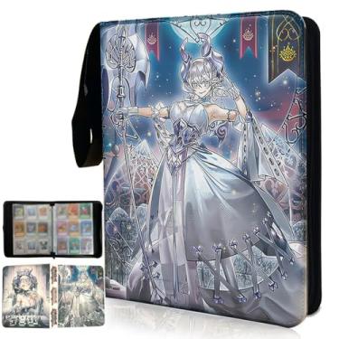 Imagem de sabermaster Fichário de cartões colecionáveis para YuGiOh, serve para 900 cartões de colecionador e álbum com 40 mangas removíveis, brinquedos presentes para meninos e meninas