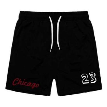 Imagem de Short Masculino Tactel Estampado Com Bolsos Moda Praia Verão-Masculino