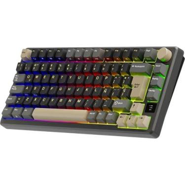 Imagem de Teclado Mecanico Royal Kludge RKM75 75% RGB Switch Brown, preto