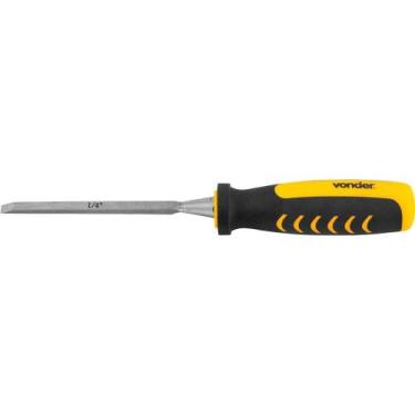 Imagem de Formão chanfrado 1/4" aço carbono cabo emborrachado - Vonder